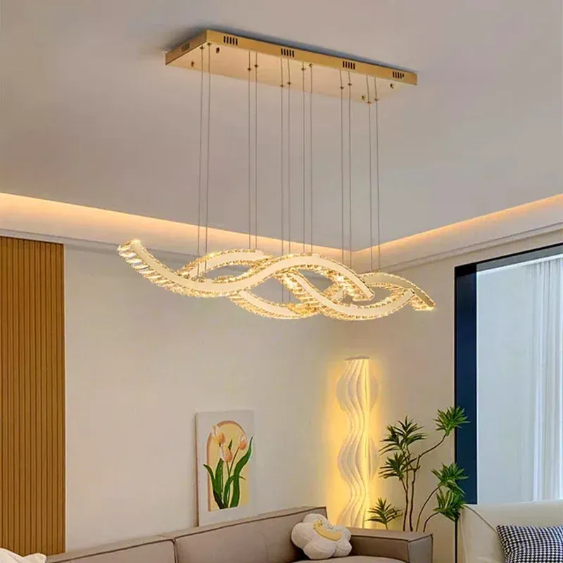 Afralia™ Crystal Chandelier Pendant Portable Living and Dining Room Luxurious Ceiling Lighting