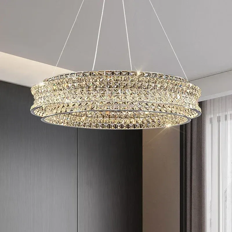 Afralia™ Crystal Chandeliers LED Lighting Home Living Dining Room Decor | Damp Rated