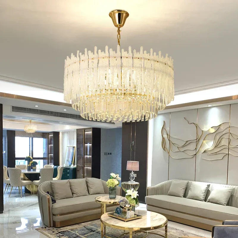 Afralia™ Crystal Glaze Ceiling Chandeliers: Nordic Sumptuous Home Dining Room - 24 Inch Diameter
