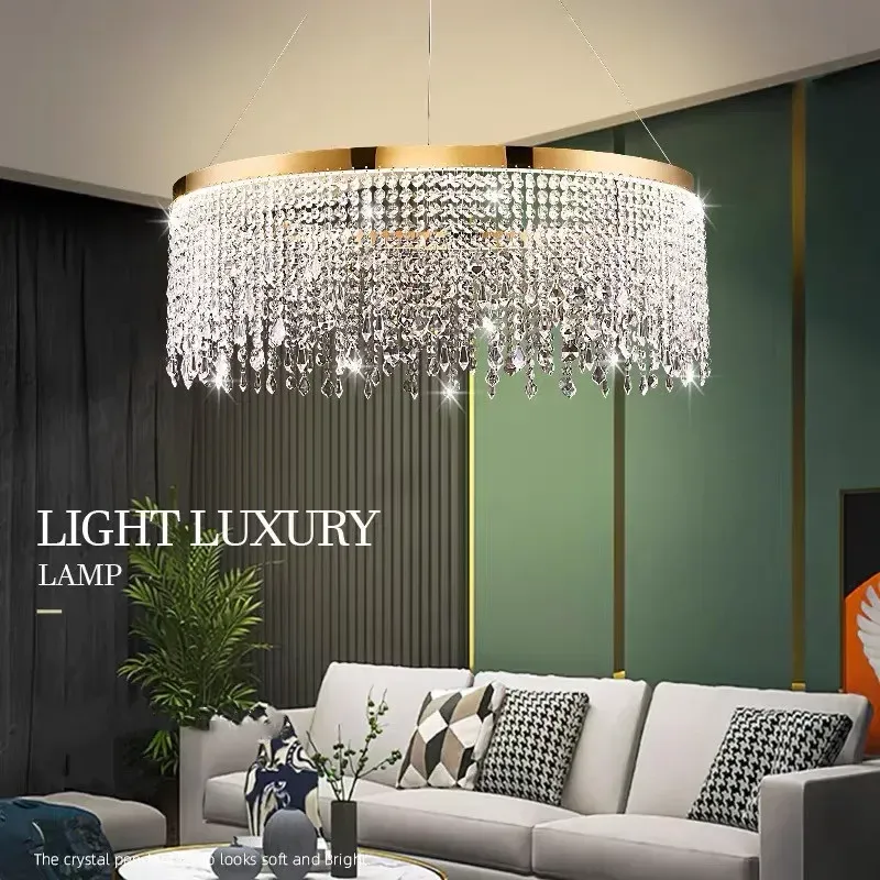 Afralia™ Crystal LED Ceiling Chandeliers Posh Home Decor Dining Rooms