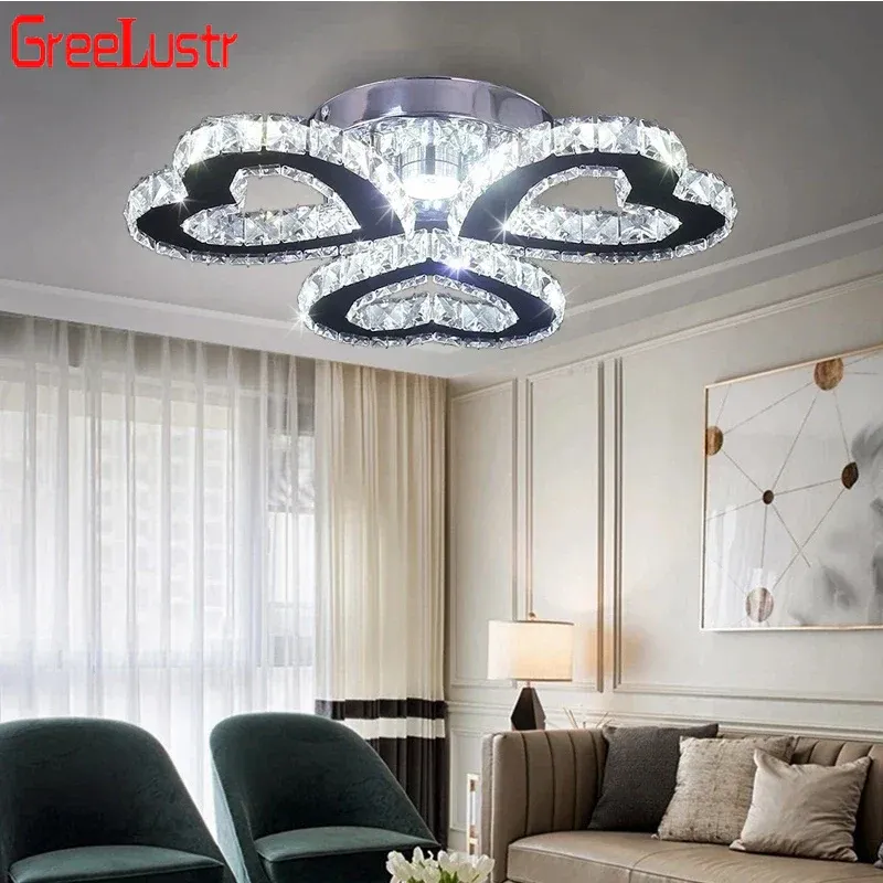 Afralia™ Crystal Nordic LED Ceiling Chandelier Contemporary Indoor Lighting