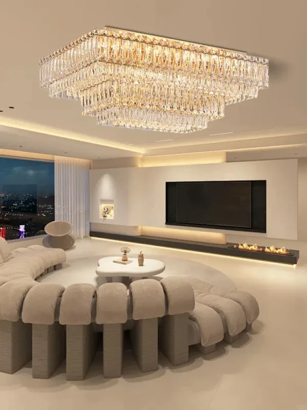 Afralia™ Crystal Round Ceiling Lamp - Nordic Posh Home Decor Luxe Chandelier