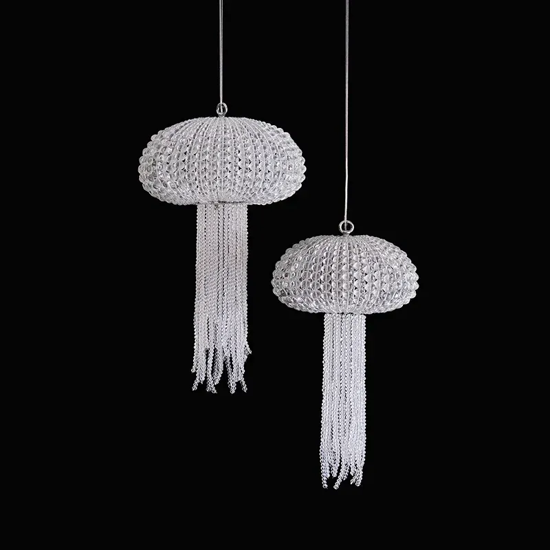 Afralia™ Crystal Tassel Chandelier - Refined LED Jellyfish Ceiling Light Living Room