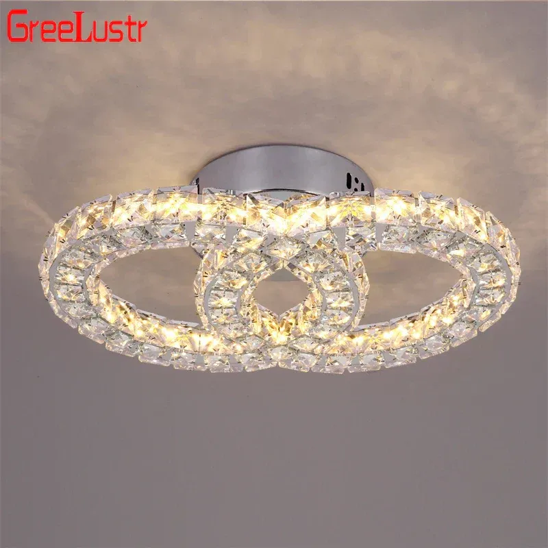 Afralia™ Current K9 Crystal LED Ceiling Light Chandelier Living Room, Bedroom, Home Decor