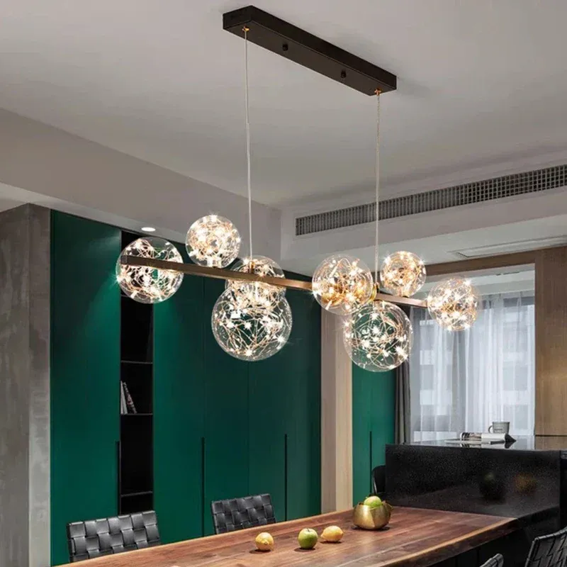 Afralia™ Cutting-edge LED Pendant Chandeliers Living Room Dining Room Indoor Lighting