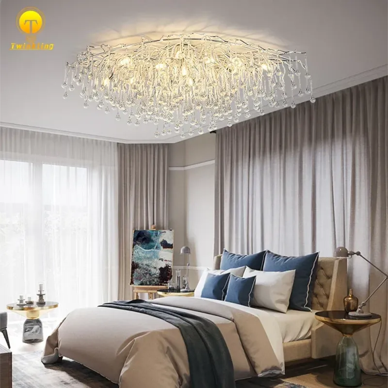 Afralia™ Cutting-edge Luxury LED Chandelier Living Room - Nordic Style Hanging Ceiling Lamp