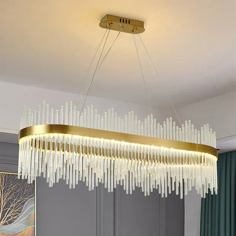 Afralia™ Golden LED Circle Crystal Chandelier: Elegant Home Pendant Lighting Living Room, Bedroom, Kitchen