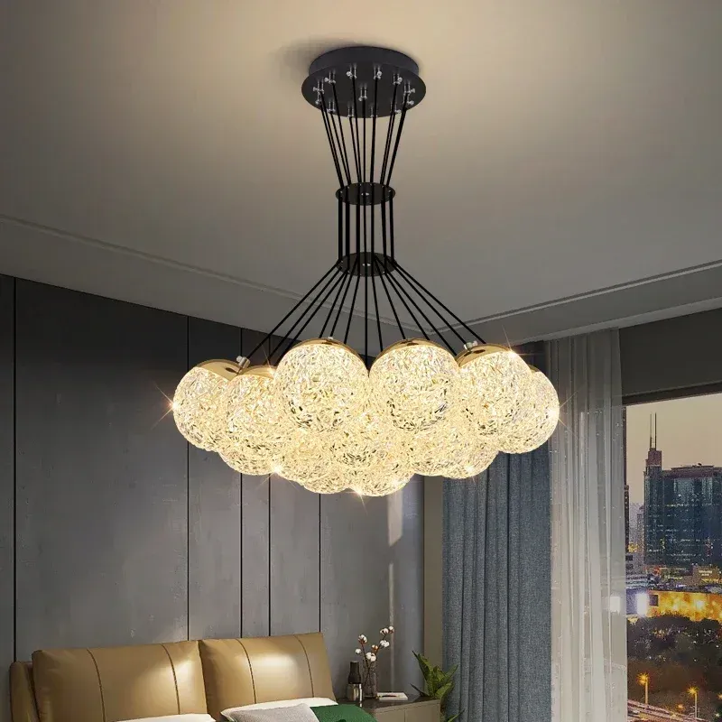 Afralia™ LED Chandelier Ceiling Lamp Chic Bedroom Decor and Living Room Lighting (ETL Listed)
