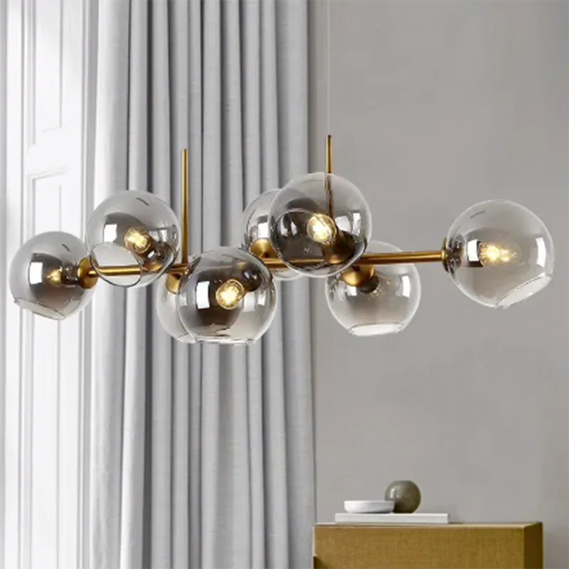 Afralia™ LED Pendant Light Chandeliers Today's Living Room Dining Room Indoor Lighting | Dimmable | Frosted