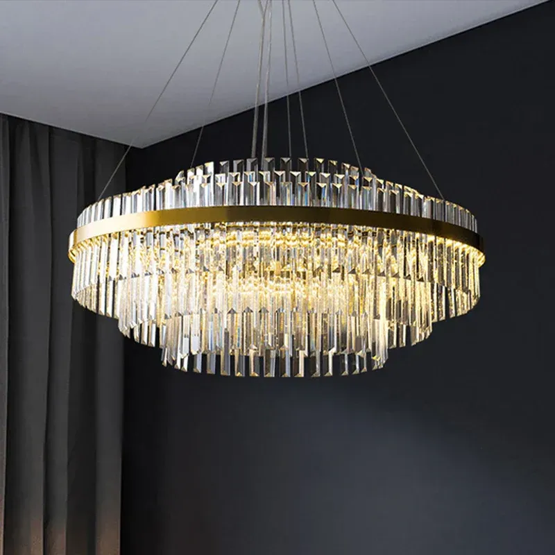 Afralia™ Luxury LED Crystal Chandeliers Living Dining Room Decor - Today's Home Lighting