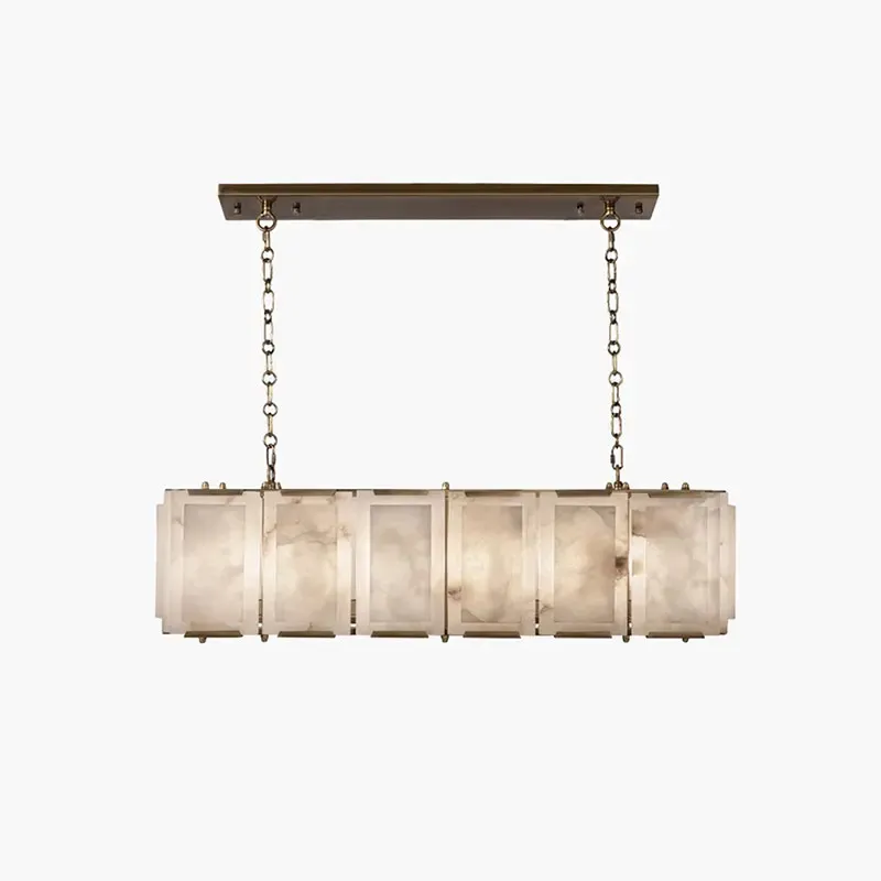 Afralia™ Marble Series LED Ceiling Chandelier Trendy Dining Room