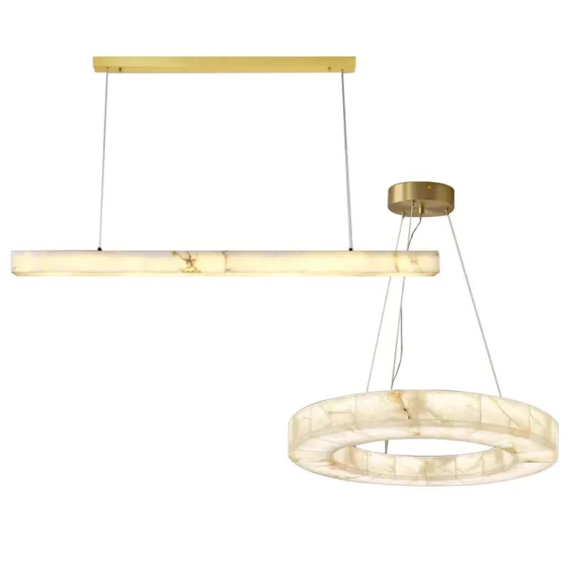 Afralia™ Marble Stone Ceiling Chandelier - Classy Dining Room Kitchen Island Lighting (ETL Listed)