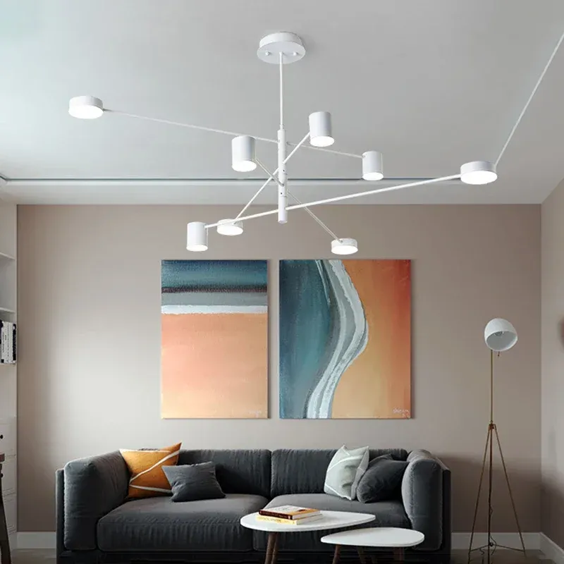 Afralia™ Midnight Gold White LED Chandelier: Stylish Nordic Loft Lamp Livingroom & Bedroom