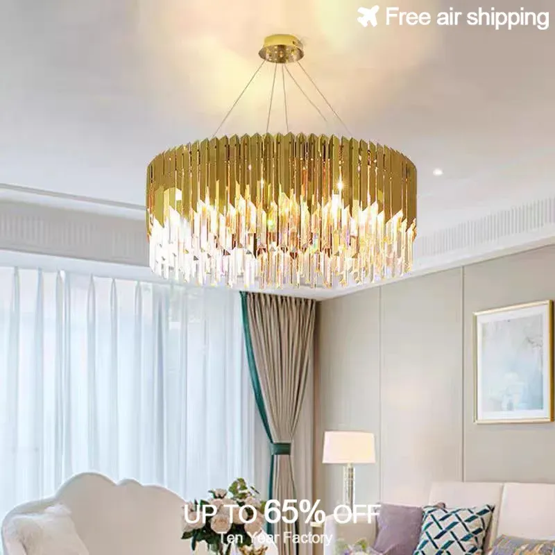 Afralia™ Minimalist Crystal Ceiling Chandelier Dining & Living Room Lighting