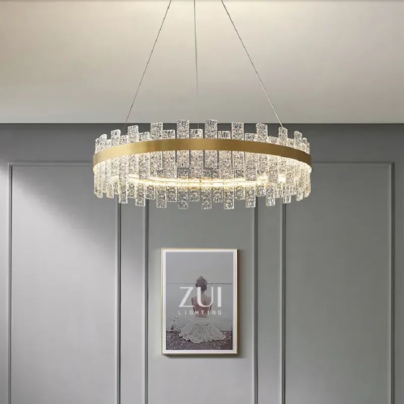 Afralia™ Minimalist Glass Ceiling Chandelier Dining & Living Room - Round Pendant Lighting