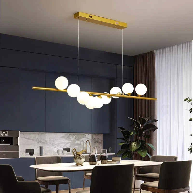 Afralia™ Minimalist LED Pendant Chandeliers Living Room Dining Room Indoor Lighting Dimmable Driver