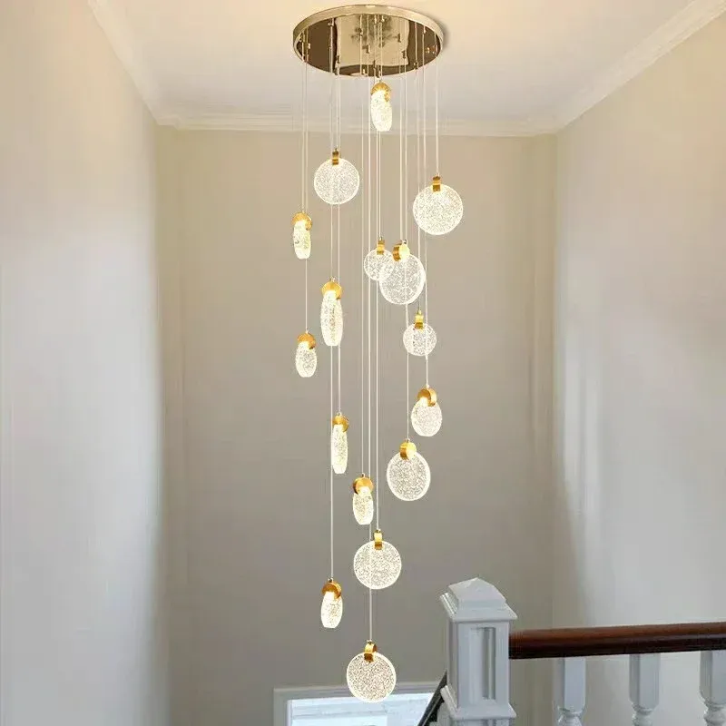 Afralia™ Nordic Crystal Ceiling Chandelier Home Decoration Clear Glass