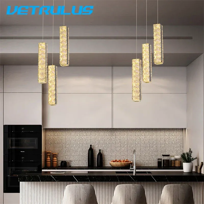 Afralia™ Nordic K9 Crystal Ceiling Chandelier: Today's Luxury LED Lighting Fixture Home Decor Compatible Smart Switches