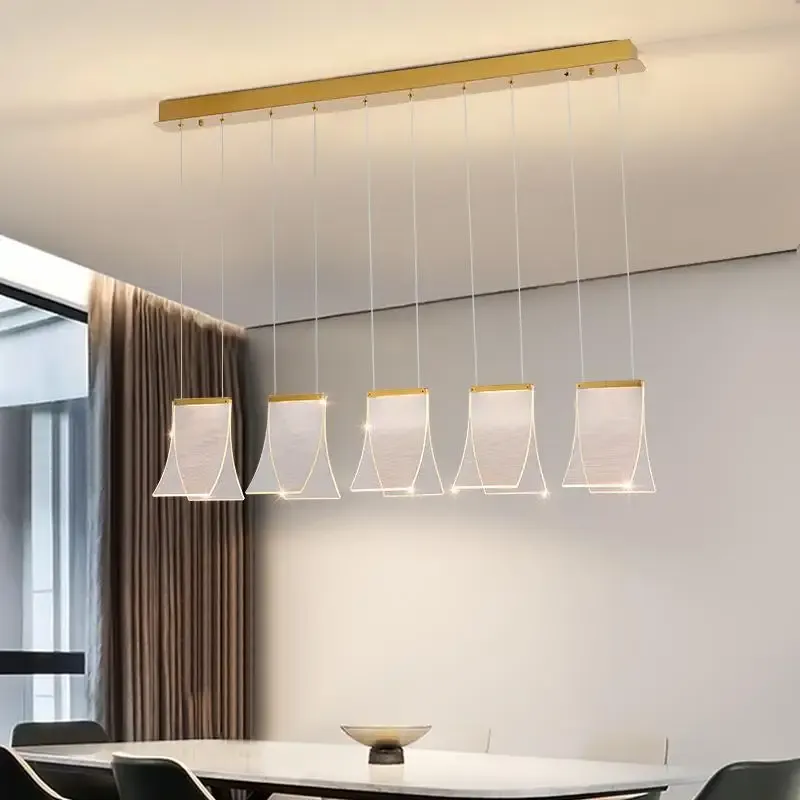 Afralia™ Nordic Dining Room Pendant Airy Chandelier Ceiling Lamp Indoor Living Room