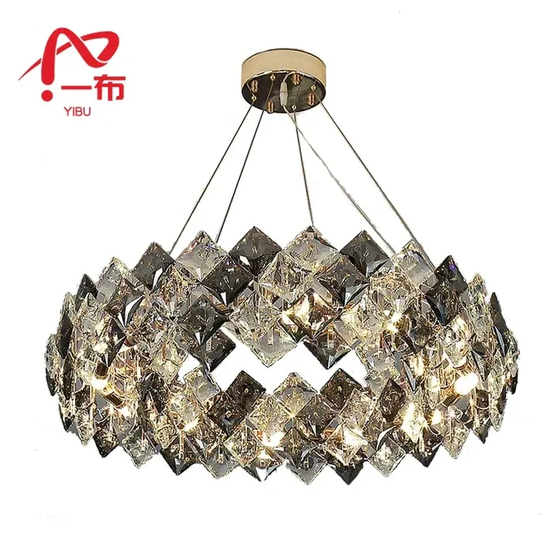 Afralia™ Nordic Gold Crystal Chandelier Ceiling Portable Home, Hotel, and Bedroom