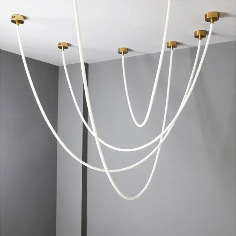 Afralia™ Nordic Hose LED Chandelier: Minimalist Lighting Home Decor