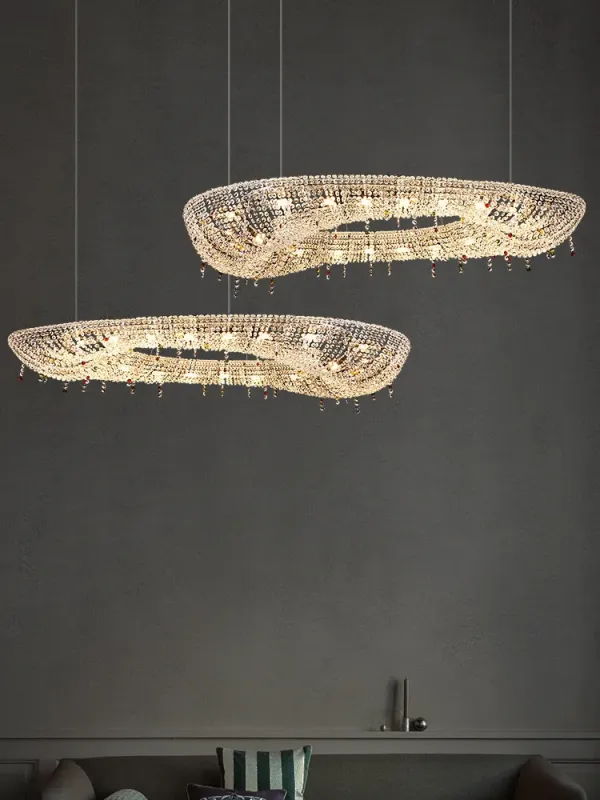 Afralia™ Opulent Crystal Chandelier: Modern LED Ceiling Light Fixture Duplex Villa, Dimmable