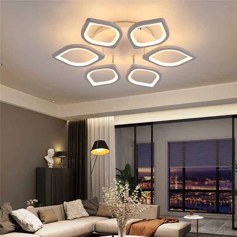 Afralia™ Plexiglass LED Ceiling Chandelier Modern Indoor Living Room Lighting Fixtures (ETL Listed)
