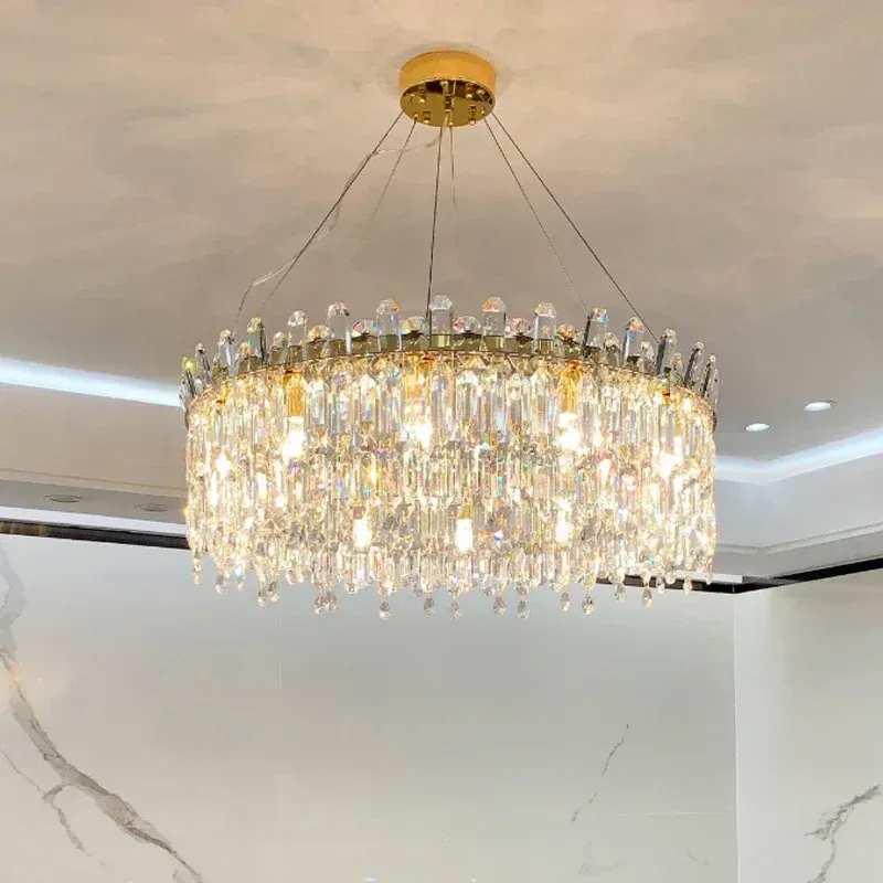 Afralia™ Premium Crystal Chandeliers Home Dining Room Living Room Villa Ceiling Lights
