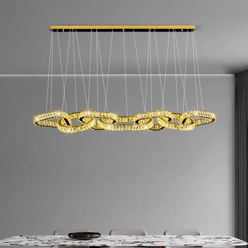 Afralia™ Sleek Dine Room Pendant Lights LED Chandelier Ceiling Lamp