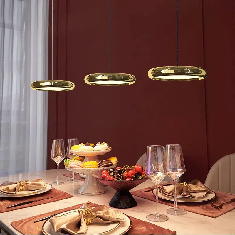 Afralia™ Sleek Home Dining Room Pendant Ceiling Light Chandelier