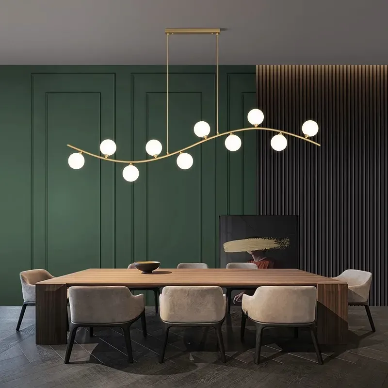 Afralia™ Sleek LED Pendant Light Chandeliers Living Dining Room Indoor Lighting