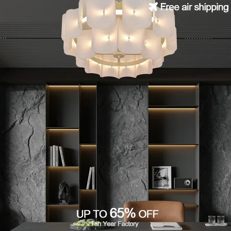 Afralia™ Snow Acrylic LED Ceiling Chandelier Bedroom Living Room Hotel Lobby