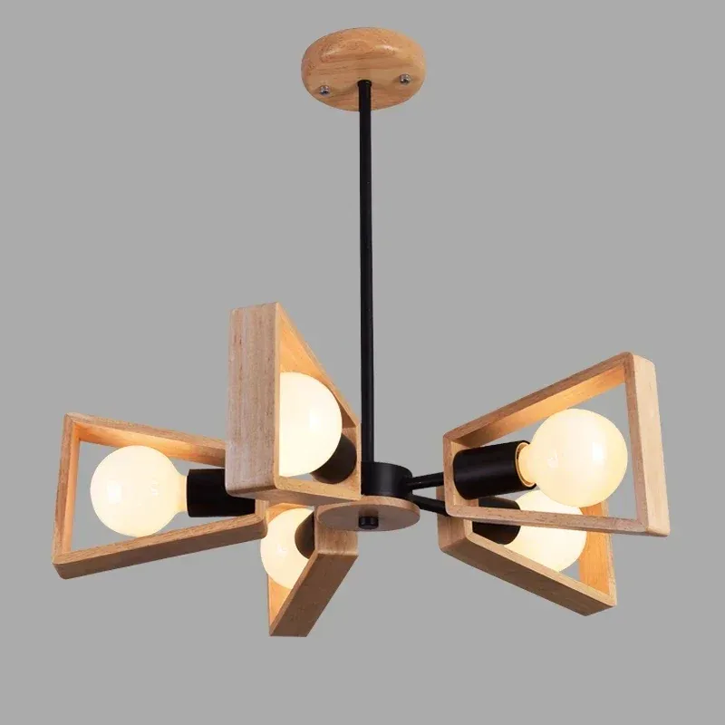 Afralia™ Windmill Timber Chandelier - LED Loft Industrial Lighting Home Decor - 24 Inch Diameter