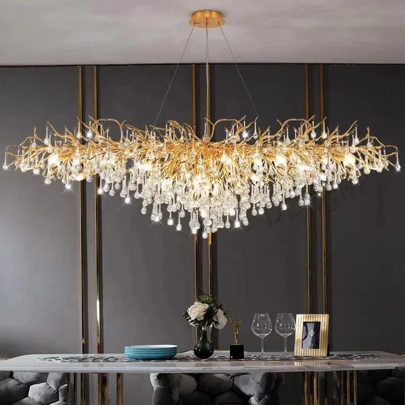 Energy Star Certified Afralia™ Gloss Light Premium Crystal Ceiling Chandelier Living Room & Dining Room