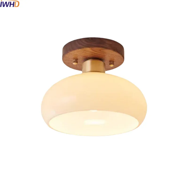 Energy Star Certified Afralia™ Walnut Copper LED Ceiling Portable Modern Home Lighting Luminaria