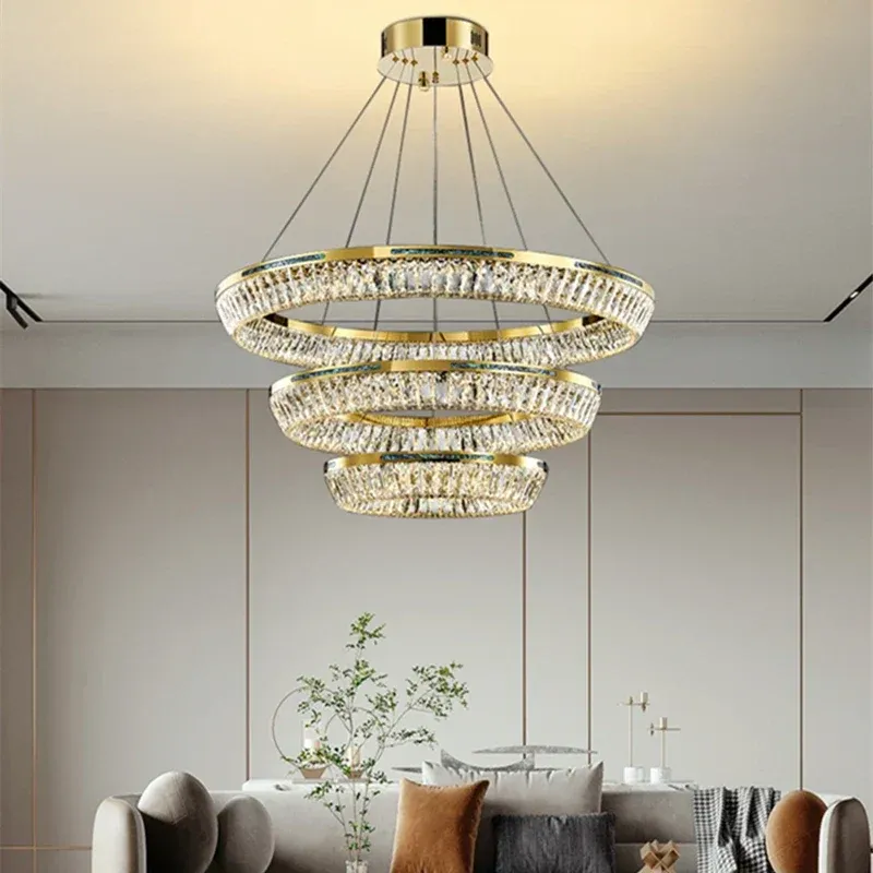 Flush Mount Afralia™ LED Crystal Ceiling Chandeliers: Changeable Buoyant Suspension Luminaire Living Room, Bedroom, Kitchen