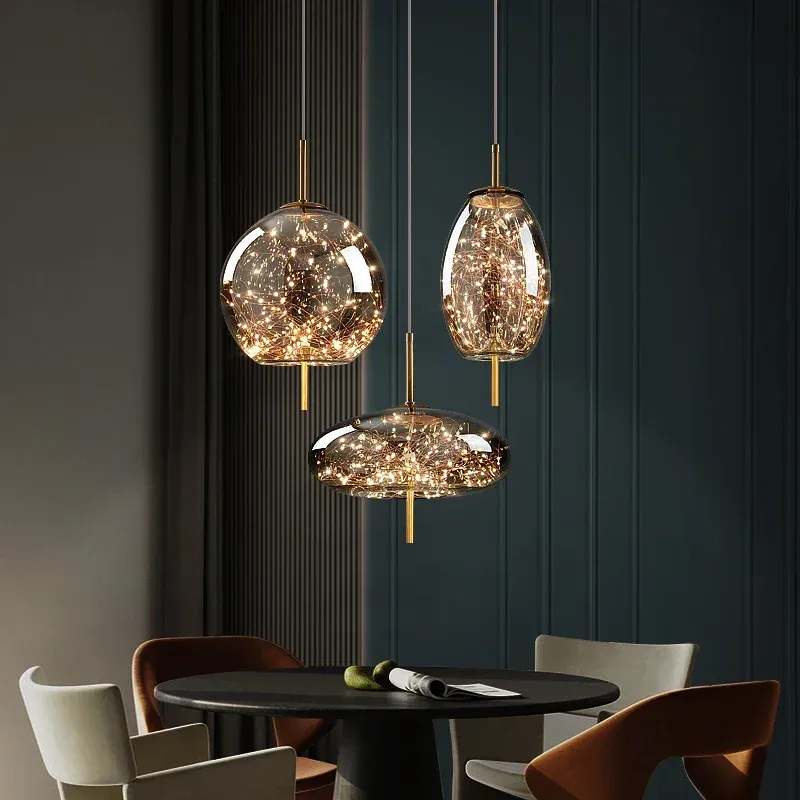 Nordic Starlight Pendant Lights Afralia™ - Sleek Loft Chandeliers Indoor Lighting