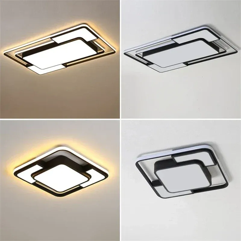 Recessed Downlight Afralia™ Geometry LED Ceiling Light: Up-to-date Nordic Light Luxury Living Room Decor