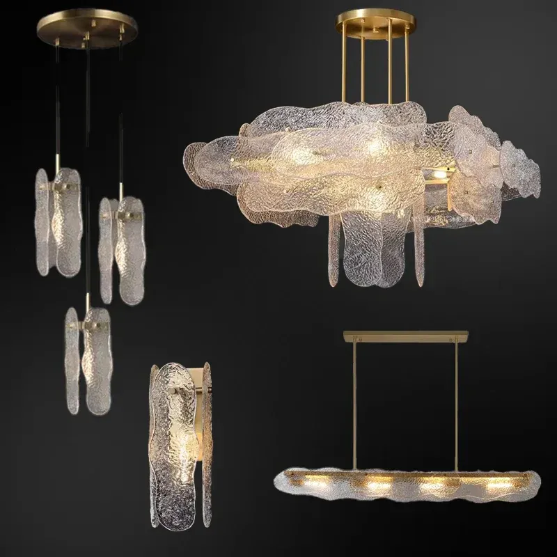 Recessed Downlight Afralia™ Nordic Glass Gilded LED Chandelier, Dimmable Decorative Ceiling Fixture