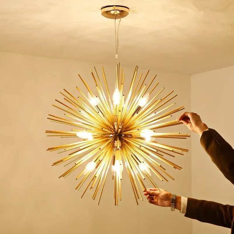 Semi-Flush Mount Light Afralia™ Geometric Ball Chandelier: Today's LED Lighting Living Room & Dining Room