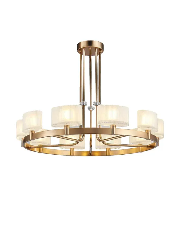 Semi-Flush Mount Light Afralia™ Luxury Glass Crystals Chandelier LED Lighting Refined Ceiling Decor