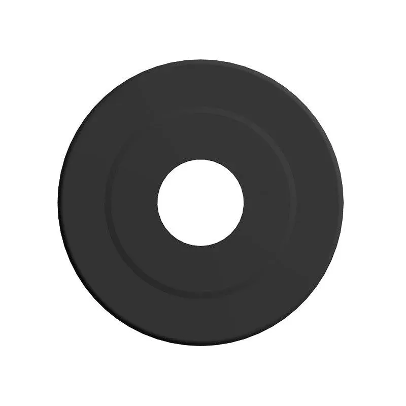 Rosone coprimuro grande - FUMISTERIA MONOPARETE ACCIAIO AL CARBONIO SMALTATO NERO | 10-Year Battery | Voice Alert