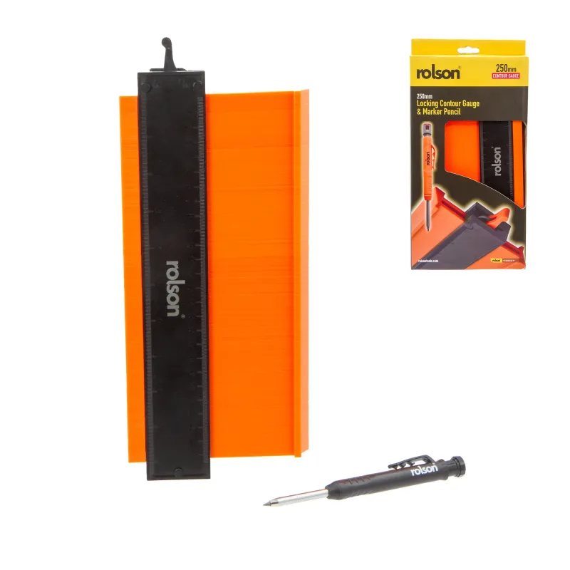 250mm Locking Contour Gauge & Deep Hole Marker Pencil