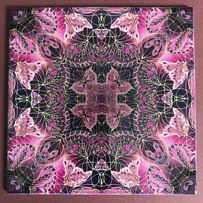 Contemporary Plum Butterfly Tiles - Beautiful Porcelain Bohemian Tiles - Ceramic Printed Tiles