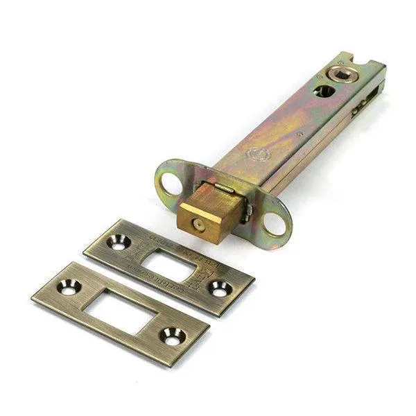 Deadbolt Lock Aged Brass 5" Sturdy Duty Tubular Deadbolt