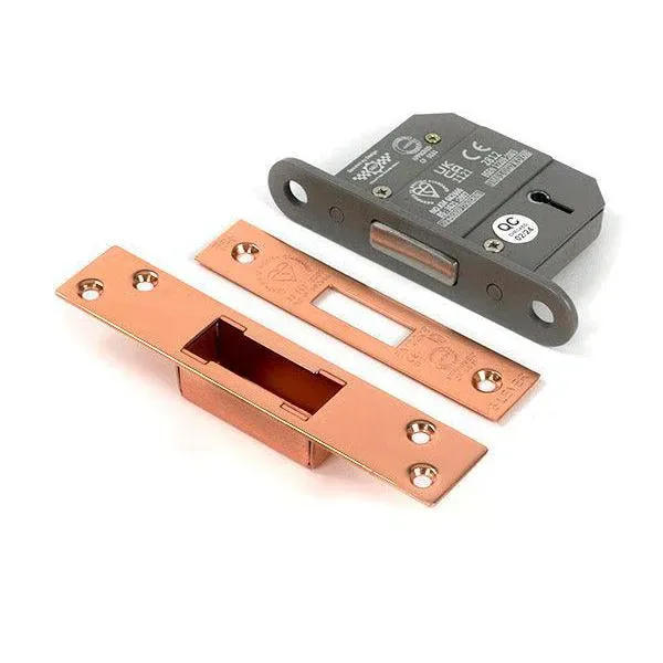 Polished Warm finish 2½" 5 Lever BS Dead Lock