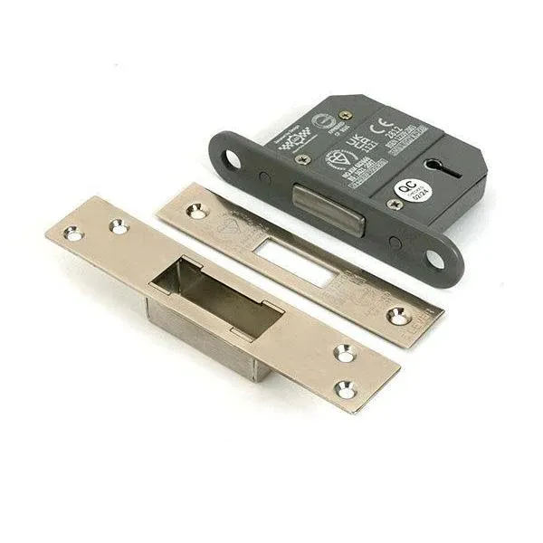 Reflective Nickel 2½" 5 Lever BS Dead Lock