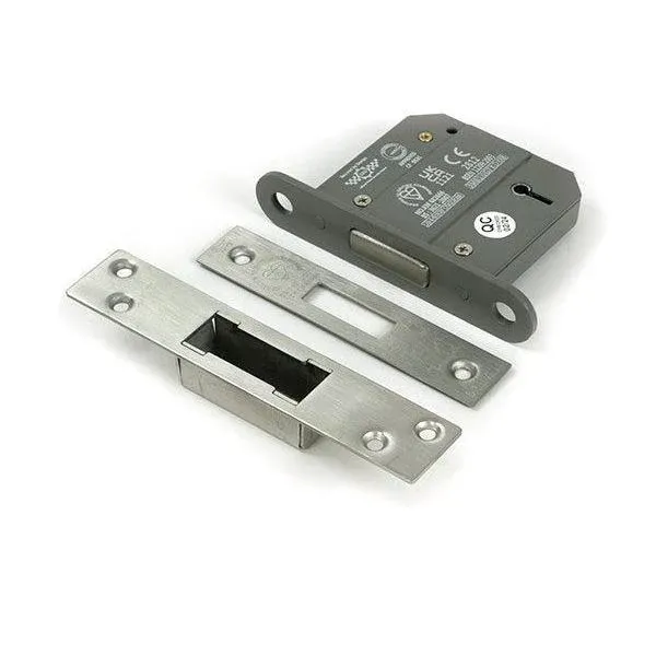 Satin Chromium 3" 5 Lever BS Dead Lock KA