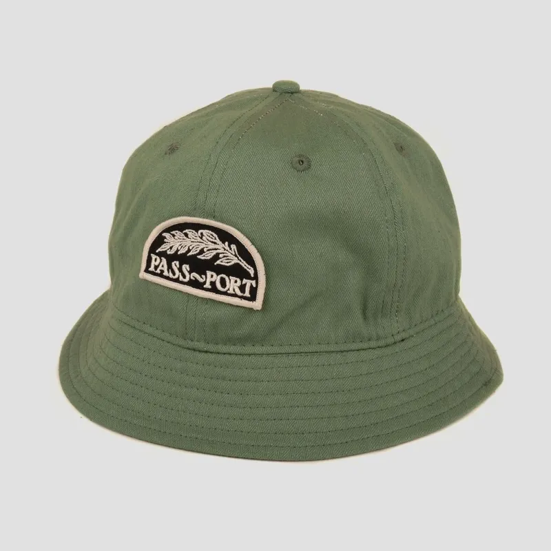 Passport Quill Patch 6 Panel Bucket Cap Sage Forest