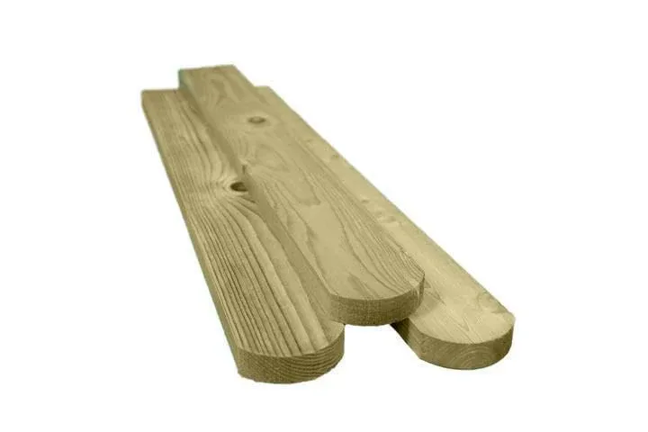 Premium Picket Garden Fencing Pales Timber Treated Wood Fencing Boards (3'' x 6ft) Rounded Top Planed and Seamless Round t...